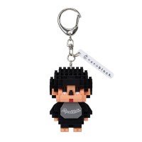 NFG-57 Monchhichi 6cm Plastic Nanoblock Keychain - Black