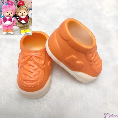 Monchhichi S Size Doll Shoes Sneaker Orange 正版 運動鞋仔 XA57-C