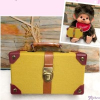XA72 Mimiwoo Doll Accessory 12 x 4 x 6.5cm Suitcase Luggage BROWN