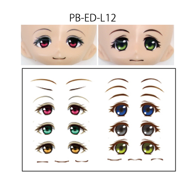 PB-ED-L12 Japan PARABOX 10mm Eye Decal Sticker 12 for L-BOcCLE Solid Eye Head