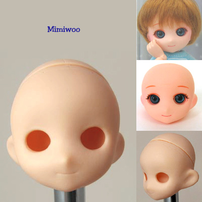 HD-PB-2302N Obitsu 1/6 Doll Muffin Head w Eye Holes - Natural