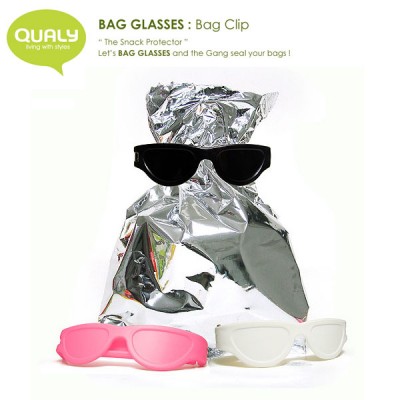 QL10070-BK-WH-PK QUALY Home Snack Protector Bag Glasses Set A