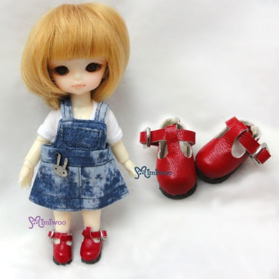 Middie B 2.2cm Doll Shoes Maryjane Red SBB002RED 
