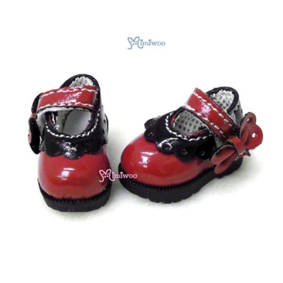 SHP112RDB 16cm Lati Yellow Mary Jane Strap Shoes Black Red