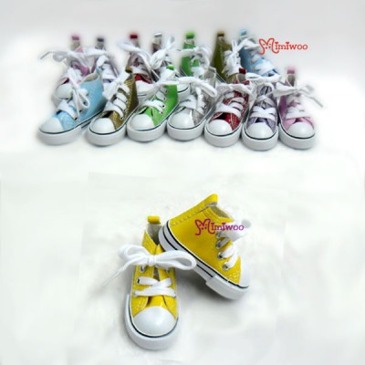 SHS100YEW BJD Doll SD Girl Sneaker PU Leather Shoes Yellow