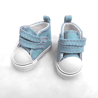 Yo-SD Leeke Doll Shoes 2 Strap Denim Boots Lt. Blue SHU051LBE