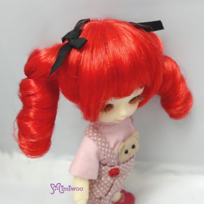 Hujoo Baby Suve Obitsu 21cm Curl Braids Wig Red WM21-2TS-RD