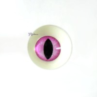 CAT08C55 1/6 bjd Acrylic Plastic Full Round Cat Eye 8mm Pink