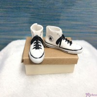817870 Sekiguchi Momoko 1/6 Size Plastic Doll Shoes - Sport Snearker White