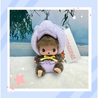 205820 Monchhichi Baby Bebichhichi SS Size Big Head Plush Animal Mascot - Purple Cat 205820 Monchhichi Baby Bebichhichi SS Size Big Head Plush Animal Mascot - Purple Cat