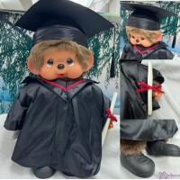 238470 Sekiguchi Monchhichi Old Version L Size Graduate Gown Boy with Shoes RARE