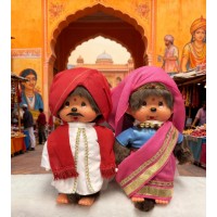 276020+30 Sekiguchi Monchhichi Plush 20cm National Indian Boy & Girl 276020+30 Sekiguchi Monchhichi Plush 20cm National Indian Boy & Girl
