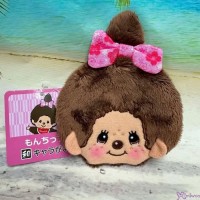55365 Monchhichi 10 x 10cm Plush Coin Bag with Buckle - Brown Girl ~ NEW 55365 Monchhichi 10 x 10cm Plush Coin Bag with Buckle - Brown Girl ~ NEW