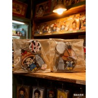 Goemon-E  JAPAN Limited Monchhichi x Goemon  6cm Plastic Keychain Mascot E